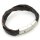 Herren Lederarmband braun-schwarz mit Edelstahlverschluß GONAS24