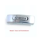 Lederarmband braun-schwarz Herrenarmband mit Lasergravur GONAS24