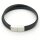 Lederarmband schwarz mit Magnetverschluß Unisex Armband GONAS25