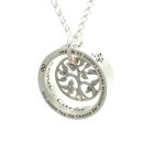 Namenskette mit Gravur Anhänger Lebensbaum Familienkette GONC110