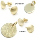 Echt Gold 333 Anhänger 13mm Eismatt mit Lasergravur GONA30