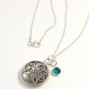 Silberkette Mandala mit individueller Lasergravur GONC29