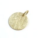 Echt Gold Anhänger 13mm Eismatt GONA29