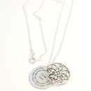 Mandala Anhänger mit individueller Gravur und Silberkette GONC42