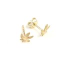 Goldschmuck Ohrstecker Hanfblatt GOOS3-333