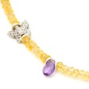 Edelsteinkette mit Citrin und Amethyst SB7