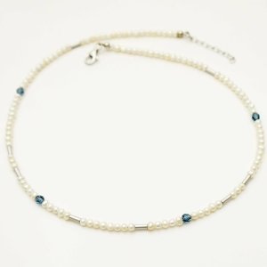 Perlenkette mit Swarovski Kristallen und Silber5936142144510