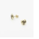 Goldschmuck 333 Ohrstecker 8mm gewölbt Lasergravur GONOS9