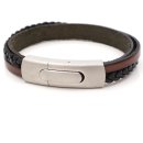 Lederarmband BERLIN schwarz-braun GONAS6SB