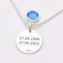 Taufschmuck mit Gravur Schutzengel Taufkette echt Silber mit Wunschkristall GONC86