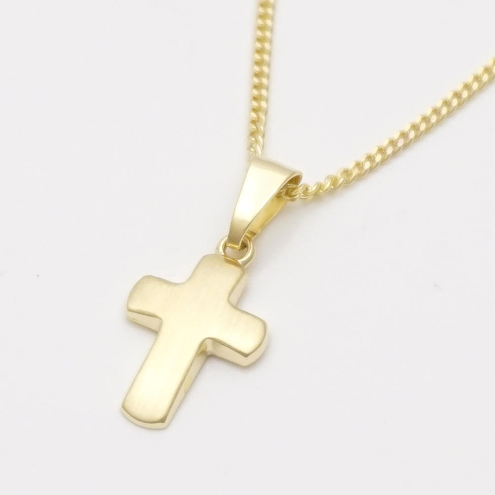 Anhänger Gold Kreuz Kette Echt