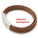 Lederarmband BARCELONA hellbraun Herrenarmband mit...