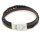 Lederarmband schwarz braun Unisex Armband mit Lasergravur GONAS21