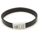 Lederarmband braun Unisex Armband Gravur Damen Herren...