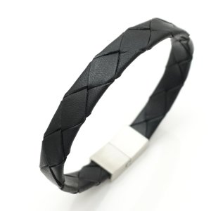 Lederarmband schwarz Unisex Armband GONAS22