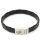 Lederarmband schwarz Unisex Armband mit Gravur GONAS22