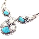 Indianerschmuck Silber Collier Set  EA-3-516