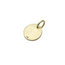 Echt Gold 585 Kette mit Anhänger 10mm Eismatt GONC25