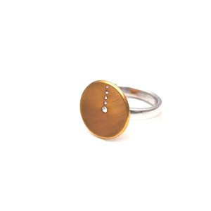 Silberring  mit Rosèvergoldung und Zirkonia 797041661