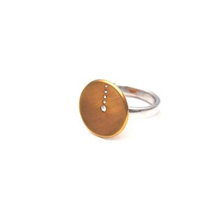 Silberring  mit Rosèvergoldung und Zirkonia 797041661