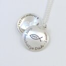 Schutzengel Christenfisch Taufanhänger Silber