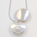 Lyrics Anhänger Silbermedaillon mit Lasergravur