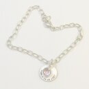 Namensarmband Silber mit Lasergravur und Swarovski...