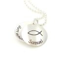 Taufkette ICHTYS Geburtskette in Silber