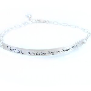 Silberarmband mit Wunschgravur und Swarovski Kristallstein GONAS3