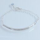 Silberarmband mit Wunschgravur und Swarovski...
