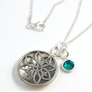 Silberkette Mandala mit individueller Lasergravur GONC29