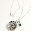 Silberkette Mandala mit individueller Lasergravur GONC29