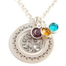 BOHO Silberkette Ornament mit Lasergravur auf...