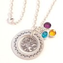 BOHO Silberkette Ornament mit Lasergravur auf Rückseite GONC37