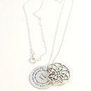 Mandala Anhänger mit individueller Gravur und Silberkette GONC42