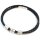 Lederarmband mit 3 gravierten Silberwalzen GONAS12