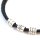 Lederarmband mit 3 gravierten Silberwalzen GONAS12