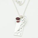 Sternzeichenkette mit Silberflügel, Swarovski...