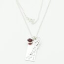 Sternzeichenkette mit Silberflügel, Swarovski...