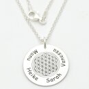 Silberanhänger mit Gravur Blume des Lebens GONC56