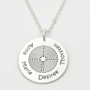 Silberanhänger mit Gravur Labyrinth von Chartres GONC55