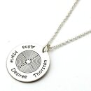 Silberanhänger mit Gravur Labyrinth von Chartres GONC55