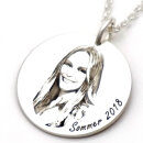 Anhänger mit Foto Gravur echt Silber GONC79