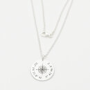 Kompassrose Silberscheibe mit individueller Lasergravur GONC80