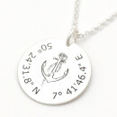 Anker Silberanhänger mit individueller Lasergravur...