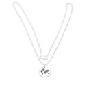 Anhänger mit Gravur Weltkarte echt Silber GONC83