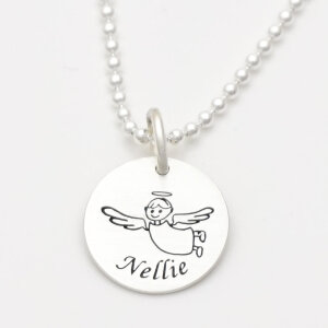Taufschmuck mit Gravur Schutzengel Taufkette echt Silber GONC85