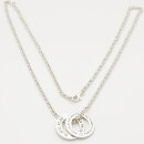 Kernige Herrenkette Doppel Donut Anhänger mit Gravur und massiver Silberkette GONC98