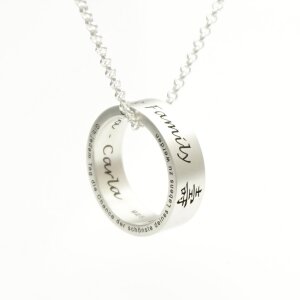 Anhänger mit Gravur Namenskette Freundschaftskette Silber925 GONC111