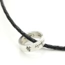 Lederkette mit Gravur Anhänger Namenskette Freundschaftskette Silber925 GONC112